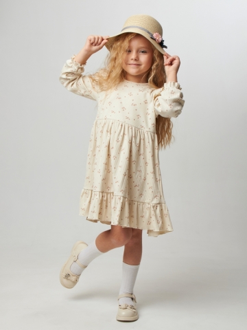 332. Платье детское из лапши, хлопок 100%, разноцветное, р. 98,104,110,116